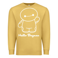 Antique Gold hello baymax Premium Sweatshirt - DesigneFamous
