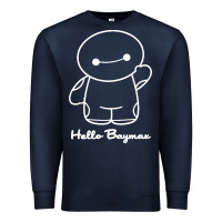 Navy hello baymax Premium Sweatshirt - DesigneFamous