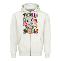 Oatmeal Heather totally adorable Zipper Hoodie - JahusDesignShop