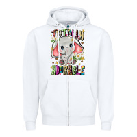White totally adorable Zipper Hoodie - JahusDesignShop