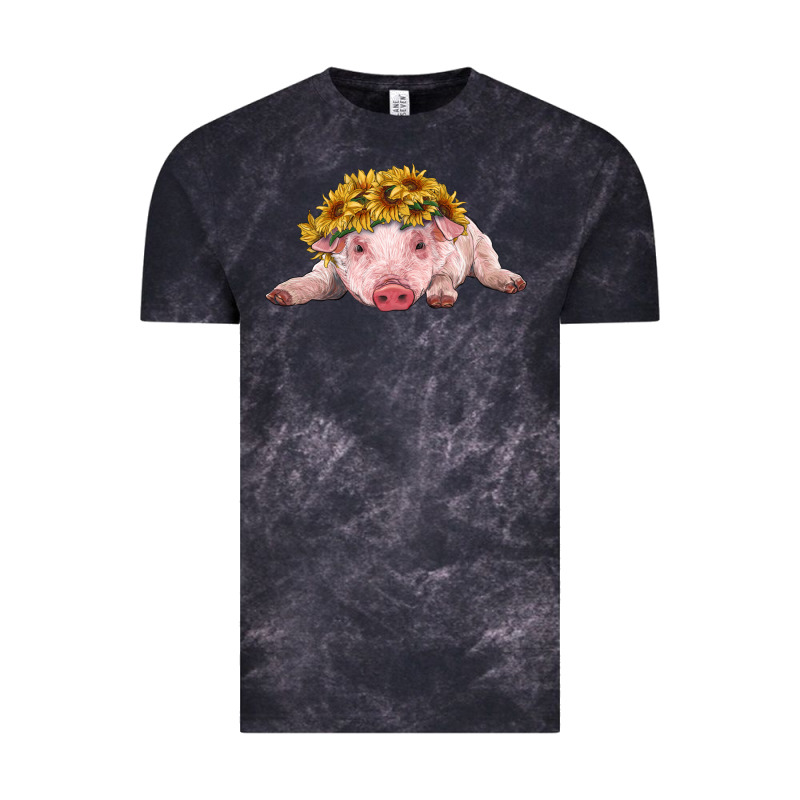 Baby Pig With Sunflower Headband Vintage Tee by RanaPortraitStore | Teevron