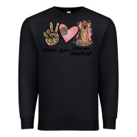 Black peace love german shepherd Premium Sweatshirt - JahusDesignShop