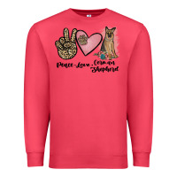 Cardinal peace love german shepherd Premium Sweatshirt - JahusDesignShop