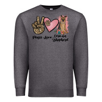 Charcoal Heather peace love german shepherd Premium Sweatshirt - JahusDesignShop