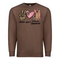 Chestnut peace love german shepherd Premium Sweatshirt - JahusDesignShop