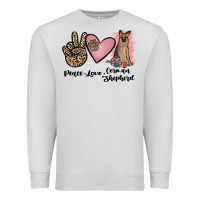 Dove Grey peace love german shepherd Premium Sweatshirt - JahusDesignShop