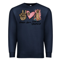 Navy peace love german shepherd Premium Sweatshirt - JahusDesignShop