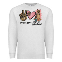 Oatmeal Heather peace love german shepherd Premium Sweatshirt - JahusDesignShop