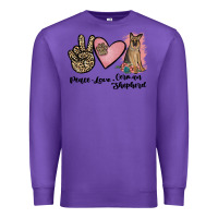 Purple peace love german shepherd Premium Sweatshirt - JahusDesignShop
