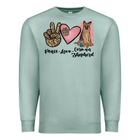 Seafoam peace love german shepherd Premium Sweatshirt - JahusDesignShop