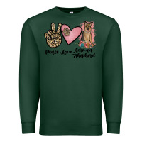 Sports Green peace love german shepherd Premium Sweatshirt - JahusDesignShop