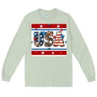 Matcha 4th of july usa seamless pattern Long Sleeve Tee - BundleAndBundleShop