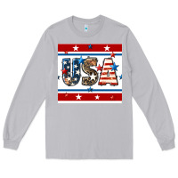 Moon Dust 4th of july usa seamless pattern Long Sleeve Tee - BundleAndBundleShop
