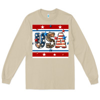 Mushroom 4th of july usa seamless pattern Long Sleeve Tee - BundleAndBundleShop