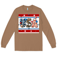 Toasted Coconut 4th of july usa seamless pattern Long Sleeve Tee - BundleAndBundleShop