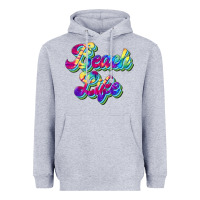 Heather Grey beach life Heavyweight Hoodie - JahusDesignShop