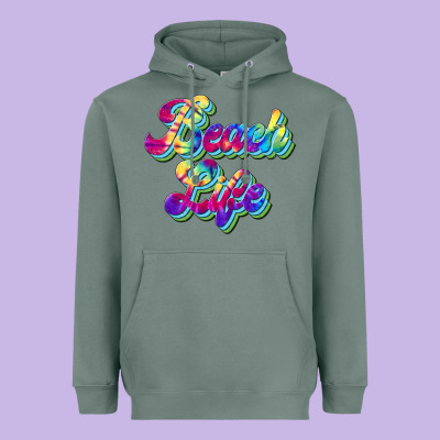 Beach Life Heavyweight Hoodie Designed By Jahusdesignshop