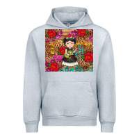 Heather Grey Mexican girl Urban Hoodie - RanaPortraitStore