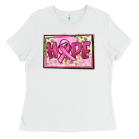 White Hope Breast Cancer Ladies Tee - FaDigitalArtStudio