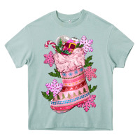 Arona pink christmas socks Heavy Core Tee - CowGirlArtShop