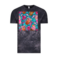 Cloud Black breast cancer coffee cups with butterfly seamless pattern bbs Vintage Tee - BundleAndBundleShop