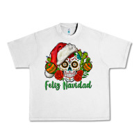 Lunar Rock Feliz Navidad Skull Urban Heavy Tee - BundleAndBundleShop
