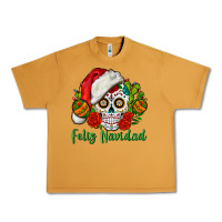 Peanut Butter Feliz Navidad Skull Urban Heavy Tee - BundleAndBundleShop