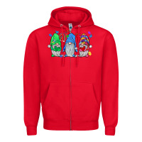 Red autism gnome Zipper Hoodie - JahusDesignShop