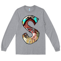 Heather Grey farm life alphabet lowercase letters s Long Sleeve Tee - BundleAndBundleShop