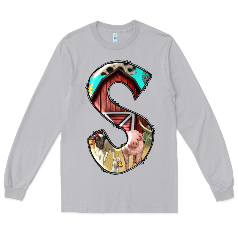 Farm Life Alphabet Lowercase Letters S Long Sleeve Tee by BundleAndBundleShop | Teevron