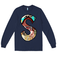 Navy farm life alphabet lowercase letters s Long Sleeve Tee - BundleAndBundleShop
