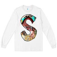 White farm life alphabet lowercase letters s Long Sleeve Tee - BundleAndBundleShop
