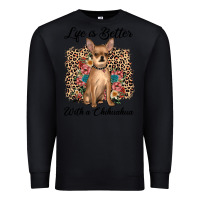 Black life is better with a chihuahua Premium Sweatshirt - JahusDesignShop