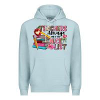 Blue Mist Teachers Always Make The Nice List Premium Hoodie - CowhideDigitalArt