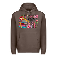 Coffee Teachers Always Make The Nice List Premium Hoodie - CowhideDigitalArt
