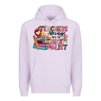 Lilac Teachers Always Make The Nice List Premium Hoodie - CowhideDigitalArt