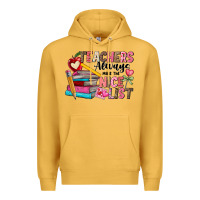 Mustard Teachers Always Make The Nice List Premium Hoodie - CowhideDigitalArt