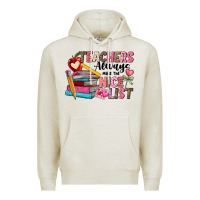 Oatmeal Heather Teachers Always Make The Nice List Premium Hoodie - CowhideDigitalArt