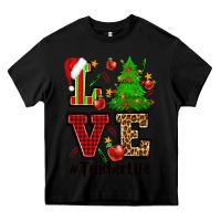 Black love teacher life christmas Heavy Core Tee - CowGirlArtShop