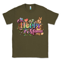 Army Green One hoppy mama easter day Classic Tee - HowdyJamesFarm