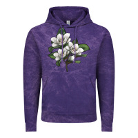 Cloud Purple Magnolia Flower Illustration Vintage Hoodie - LillyAllenDesigns