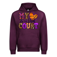 Mauve Wine my heart is on that court basketball Urban Hoodie - Jasminsmagicworld