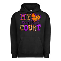 Pigment Black my heart is on that court basketball Urban Hoodie - Jasminsmagicworld