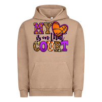 Pigment Burro my heart is on that court basketball Urban Hoodie - Jasminsmagicworld