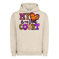 Pigment French Oak my heart is on that court basketball Urban Hoodie - Jasminsmagicworld