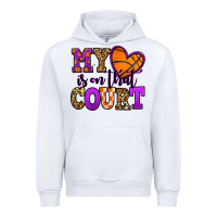 White my heart is on that court basketball Urban Hoodie - Jasminsmagicworld