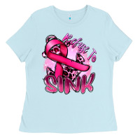 Baby Blue Refuse to sink Cancer Ladies Tee - FaDigitalArtStudio