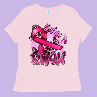 Refuse To Sink Cancer Ladies Tee Designed By Fadigitalartstudio