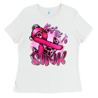 White Refuse to sink Cancer Ladies Tee - FaDigitalArtStudio