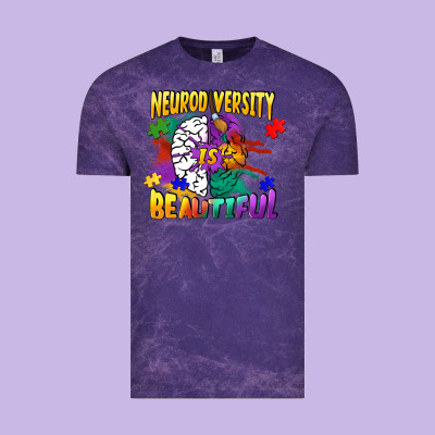Neurodiversity Is Beautiful Vintage Tee Designed By Fadigitalartstudio